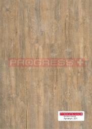 Кварц-виниловое покрытие (ПВХ плитка, виниловый ламинат) Progress/ Прогресс Клеевой винил Wood - 201 Oak Brown Limewashed